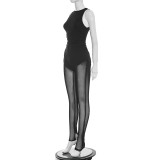 Fashion Mesh Sleeveless Jumpsuit GDSF-C25JP457