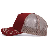 Solid-Color Mesh Patchwork Baseball Cap YWXY-XYFSMZ0117