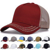 Solid-Color Mesh Patchwork Baseball Cap YWXY-XYFSMZ0117