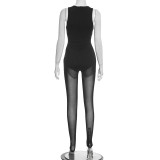 Fashion Mesh Sleeveless Jumpsuit GDSF-C25JP457