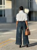 Retro Denim Loose Wide Leg Jeans GYLN-2530