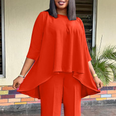 Plus Size Irregular Loose Tops GCZF-8615