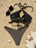 Sexy Backless Tie Up Bikinis 2 Piece Swimsuit CASF-6684