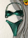 Sexy Halterneck Tie Up Bikinis 2 Piece Swimsuit CASF-6789