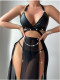 Sexy Halterneck See Through Backless Lingerie Set YQ-8249