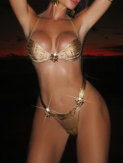 Sexy Backless Halterneck Tie Up Bikinis Set CASF-6786