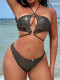 Sexy Backless Tie Up Bikinis 2 Piece Swimsuit CASF-6684