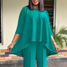 Plus Size Irregular Loose Tops GCZF-8615