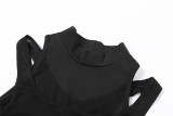 Mesh Hollow Out Sleeveless Tops XEF-K21L10199