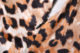 Mesh Leopard Print Long Sleeve Jumpsuit XEF-K25Q66048