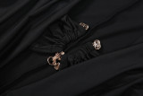 Solid Color Wrap Chest Long Sleeve Jumpsuit XEF-K25Q77505