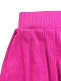 Knits Zipper Tops Pleated Skirts 2 Piece Set SFY-621
