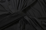 Long Sleeve Solid Color Maxi Dress XEF-K25D78502