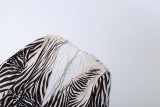 Deep V Neck Long Sleeve Print Jumpsuit XEF-K25S89517