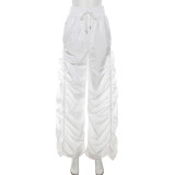 Solid Color Ruched Loose Pants XEF-K22P17901