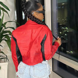 Contrast Color Embroidered Short Fashion Jacket XEF-K24C56529
