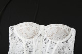 Lace Off Shoulder Tops Long Skirt 2 Piece Set XEF-K24L59907