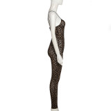 Sexy Leopard Print Sling Jumpsuit XEF-K21Q05102
