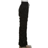 Solid Color Ruched Loose Pants XEF-K22P17901