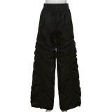 Solid Color Ruched Loose Pants XEF-K22P17901