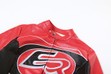 Contrast Color Embroidered Short Fashion Jacket XEF-K24C56529