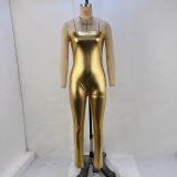 Sleeveless Wrap Chest Slim Jumpsuit GPBY-14634