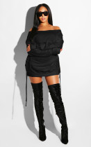 Solid Color Long Sleeve Bandage Dress GTYZ-7031