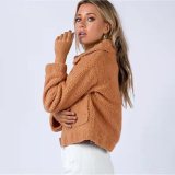 Solid-Color Lambswool Zipper Jacket SSNF-2021857