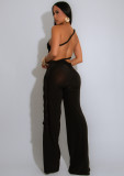 Sexy Solid Color Ruched Wide Leg Jumpsuit GTYZ-7559