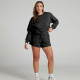 Solid Color Long Sleeve Sweatshirt Two Piece Shorts Set SSNF-211129