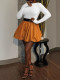 Solid Color Long Sleeve Tops Two Piece Skirts Set ZDF-31390