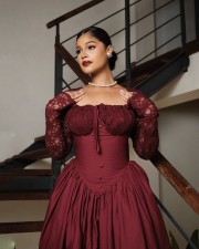 Square Neck Long Sleeve Midi Dress GMYU-8420