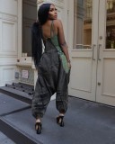 Fashion Denim Loose Wide Leg Jumpsuit WXHY-XHY4071
