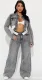 Fashion Denim Long Sleeve Coat Two Piece Pants Set GMYU-6518