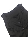 Square Neck Sleeve Top Two Piece Shorts Set ZDF-31396