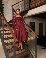 Square Neck Long Sleeve Midi Dress GMYU-8420