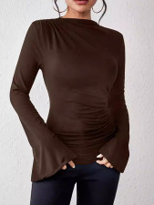 Flare Long Sleeve Slim T Shirt GZJF-2660