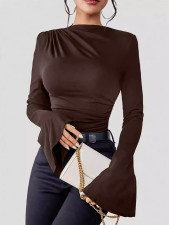 Flare Long Sleeve Slim T Shirt GZJF-2660