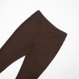 Solid Color Wrap Chest Top Two Piece Pants Set GDSF-D25ST541