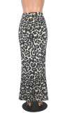 Leopard Printed Thickened Long Skirt MZ-2873
