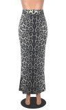 Leopard Printed Thickened Long Skirt MZ-2873