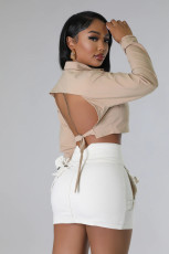 Plus Size Long Sleeve Short Blouses GHXF-HX0320