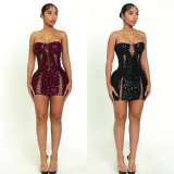 Sexy Hollow Out Sequin Bandage Dress NY-3865