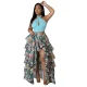 Plus Size Print Press Pleated Long Skirt GHXF-HX085