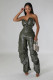 Plus Size Off Shoulder PU Leather Jumpsuit GHXF-HX0395