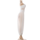 Off Shoulder Pleated Solid Color Maxi Dress XEF-K25D89153