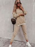 Solid Color Long SleeveTwo Piece Pants Set BS-YZ1423