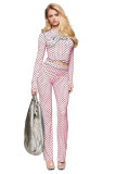 Fashion Casual Printed Zip-Up Long Sleeve Coat And Pants Suit YWXS-XS-4133
