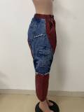 Patchwork Denim Loose Harlen Jeans LSD-LD2465