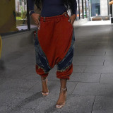 Patchwork Denim Loose Harlen Jeans LSD-LD2465
